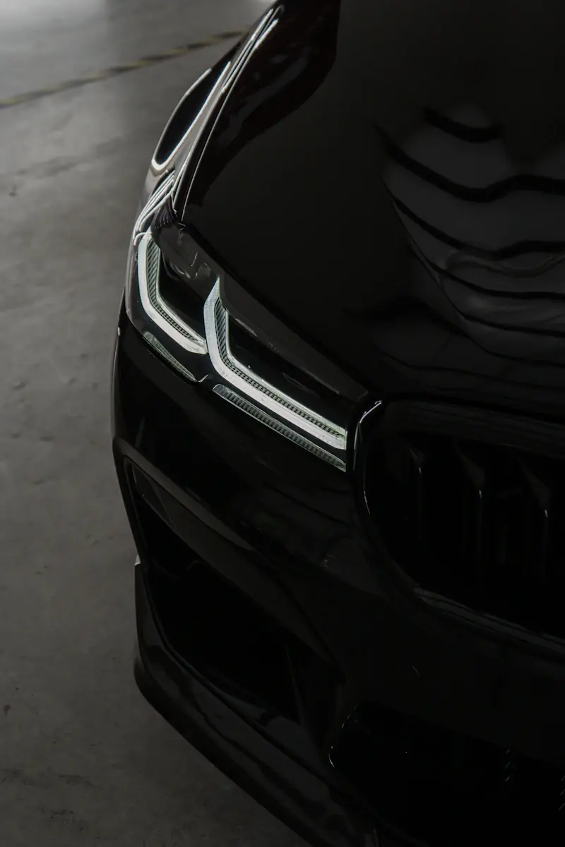Polished paintwork on a luxury vehicle