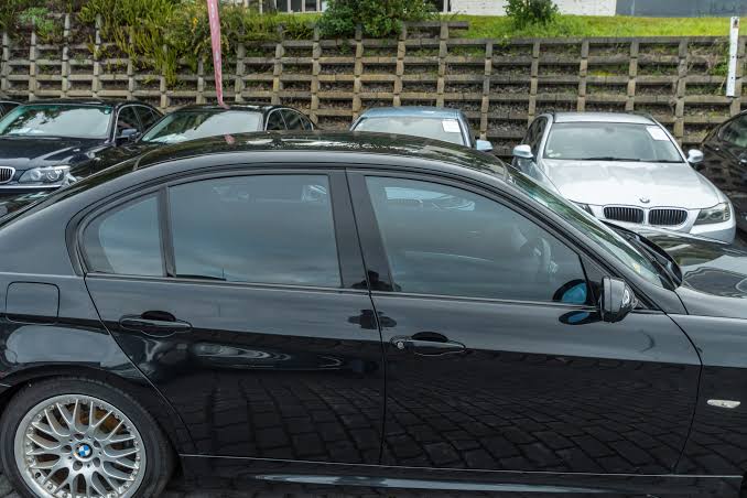 Black BMW side windows showing 35% window tint
